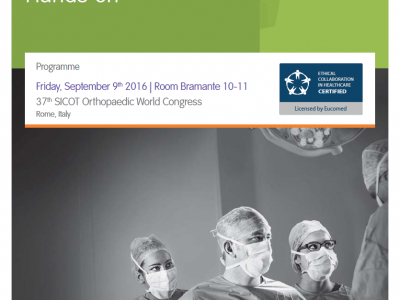 Relatore al Congresso Mondiale di Ortopedia SICOT Roma 2016