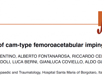 Pubblicazione mia esperienza su trattamento Conflitto Femoro Acetabolare tipo CAM in artroscopia